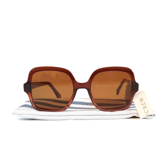 J. Crew Accessories - NWT- J. Crew retro square sunglasses with case and